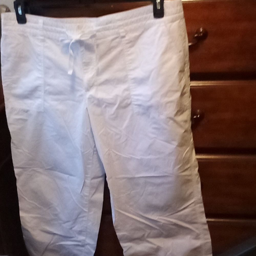 Authentic Lauren Ralph Lauren 100% Cotton Women's White Pants Plus Size 18